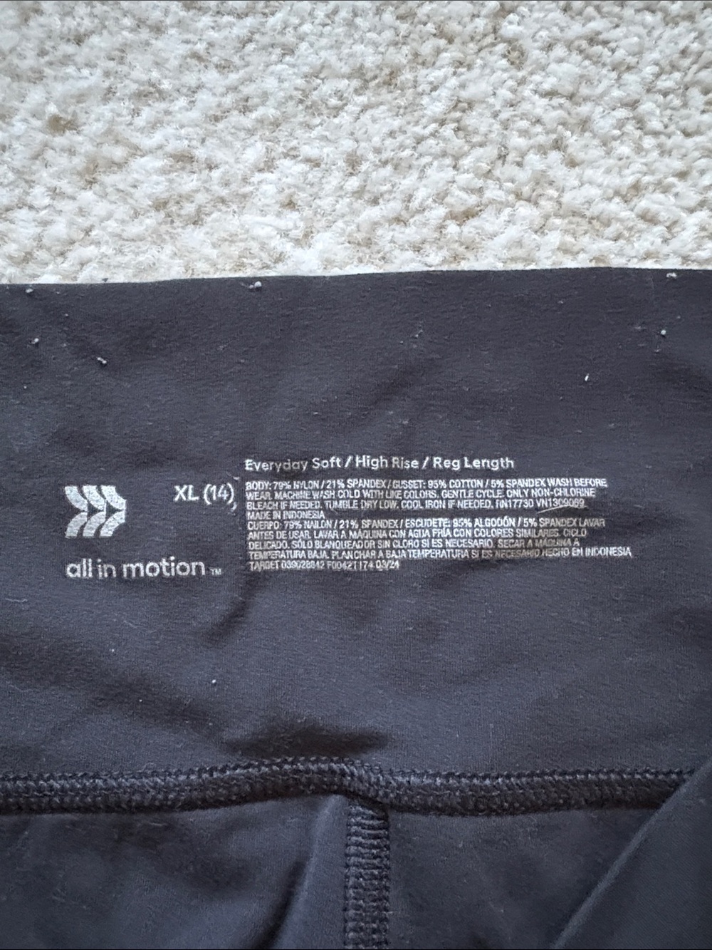 all in motion Black High-Rise Active Leggings